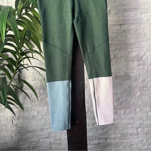 OUTDOOR VOICES Green Color-blocked Leggings Size S - Picture 2 of 5